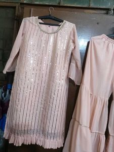 Pink Embellished Gharara Suit Combo Of Four