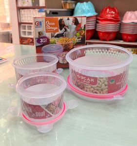 3 Pcs Round Container Set