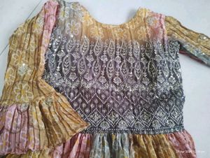 Multi Colour Frock With Embroidery
