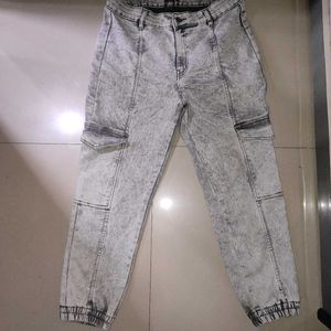 Acid Wash Cargo Joggers