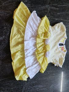 Babyhug Girls Three Layer (Frill) Frock