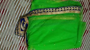 Green Embroidered Lehenga Skirt