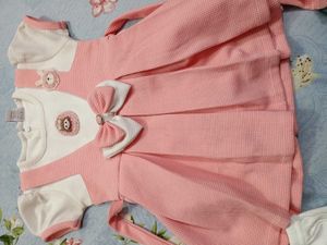 Pink &amp; White Dress with Bloomers