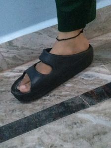 Black Casual Slippers