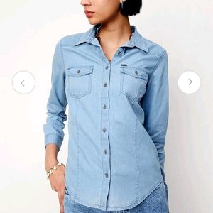 Blue Denim Shirt For Women