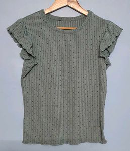 Cute Ruffle Sleeve Top