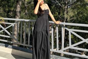 Chic Black Tiered Sundress
