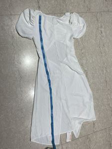White Puff Sleeve Dress