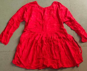 Red And Golden Work Tunic ❤️