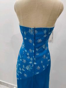 Teal Floral Dress