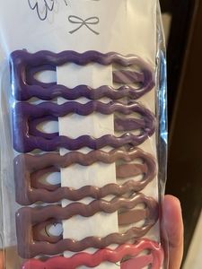 full size glossy hair clips set