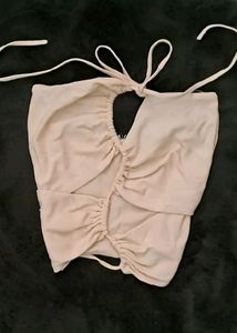 Zara Beige Wrap Around Top