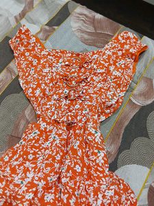 Floral Orange Dress