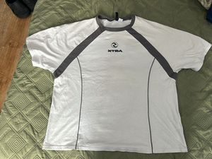 Boxy Oversized White Graphic Patch Tee