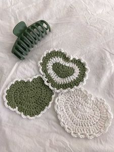 Crochet Coasters & Hair Clip