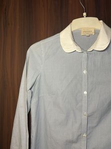 Striped Blouse with Peter Pan Collar