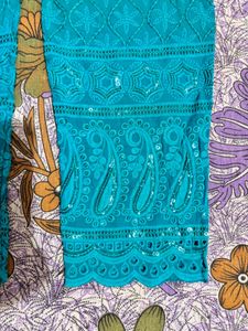 Greenish Blue chickenkari Palazzo