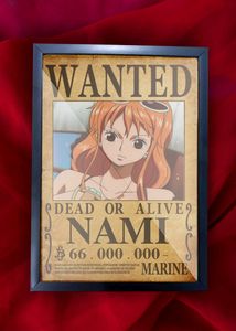 Wanted Nami Dead or Alive Wall Frame Anime Lovers