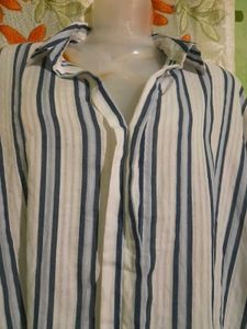 Striped High-Low Shirt