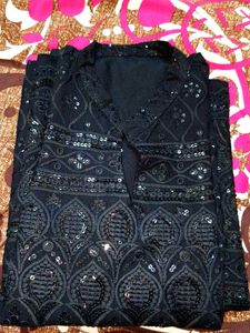 Chickenkari Black Kurta