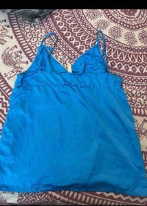 Blue Spaghetti Strap Top