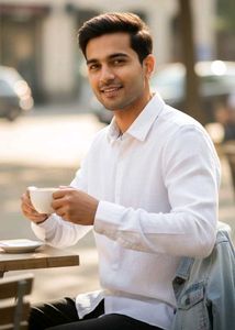 White Linen Cotton Shirt