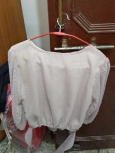 Elegant Grey Floral Blouse