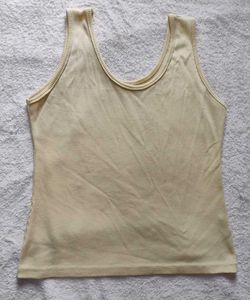 Ribbed Tank Top - Light Yellow