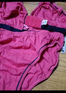 Red Bra &amp; Panty Set