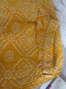 Yellow Patterned Kurti