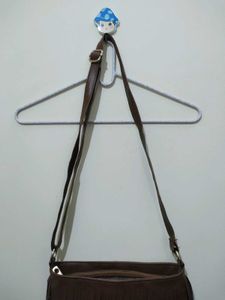 Brown Sling Bag With Fringes