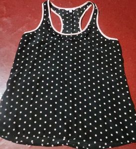 Polka Dot Sleeveless Top