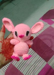 Baby Pink Stitch Woolen Toy