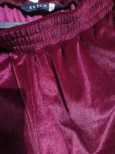 New Velvet Zardozi Work Kurti Pant Set