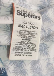 Superdry Printed White Beachwear Shirt