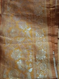 gold colour saree