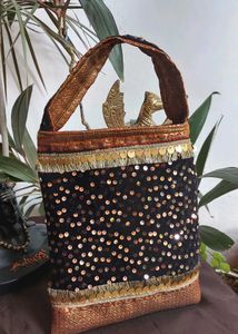 Black And Rust Wedding Bag