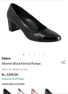 Metro Black formal pumps
