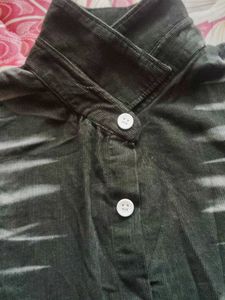 Stylish dark green Striped Shirt chest 50 inch