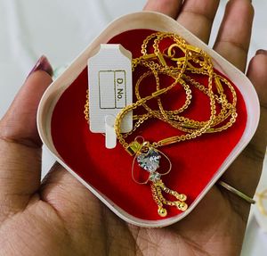 Heart Pendant Gold Chain