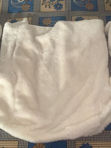 White Fuzzy Zip-Up Jacket