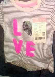 Cute WOW MOM Striped Tee