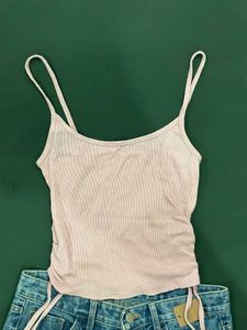 Pink Ribbed Tank Top
