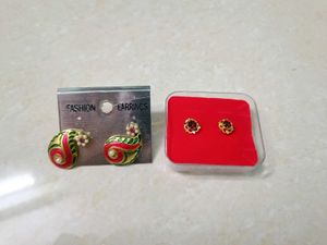Combo Of Bangles + 3 Pairs Earrings