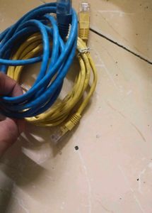 Ethernet Cables - Blue &amp; Yellow LAN CABLE