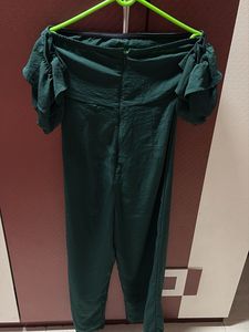 Green Off-Shoulder Jumpsuit