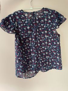 Floral Blue Top