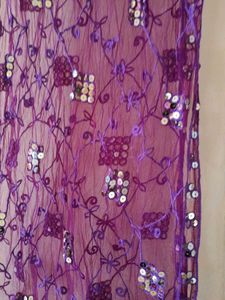Purple Sequin Embellished Dupatta