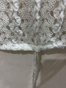 White Lace Crochet Crop Top