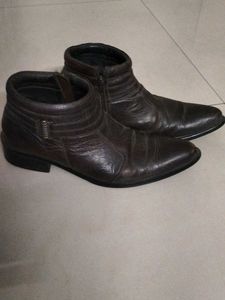 Brown Leather Ankle Boots